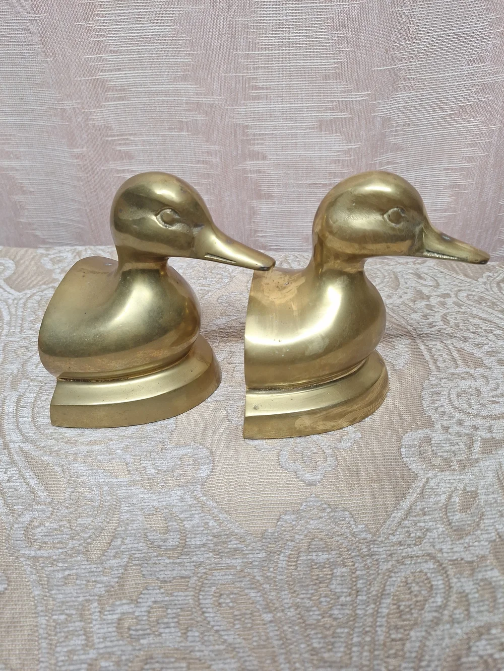 Brass Duck Figurine Pair - Vintage Decorative Ducks